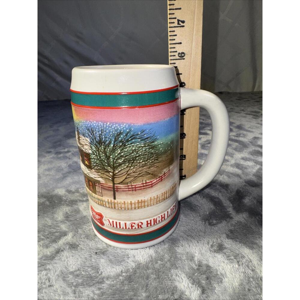 Vintage 1985 Miller High Life Holiday Christmas Beer Stein